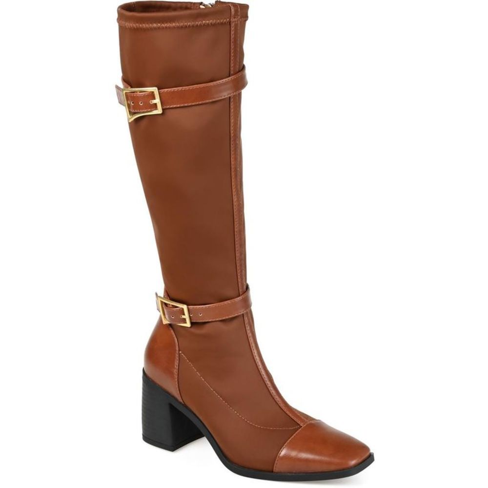 Journee Collection Womens Gaibree Brown Tall Knee-High Boots Shoes NWT